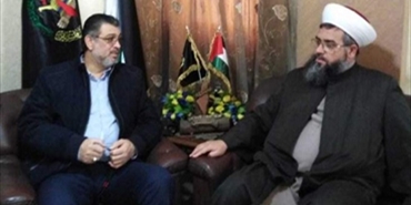 العينا بحث مع الشيخ العيلاني الشأنين اللبناني والفلسطيني في لبنان
