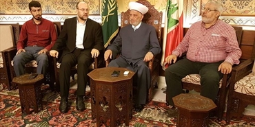 بركة يهنئ مفتي الجمهورية اللبنانية بحلول شهر رمضان المبارك.. ويطلعه على آخر تطورات القضية الفلسطينية