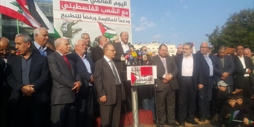 عبد الهادي: ندعو إلى إجراء حوار لبناني فلسطيني لتنسيق الجهود من أجل مواجهة صفقة القرن