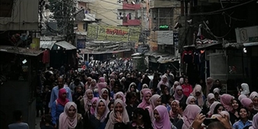 مسيرة طلابية حاشدة احتفالاً بإنتصار المقاومة دعت إليها الفصائل في مخيم البداوي