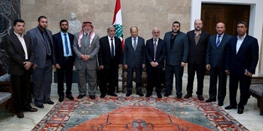 وفد حركة حماس البرلماني برئاسة الدكتور الزهار يزور رئيس الجمهورية اللبنانية
