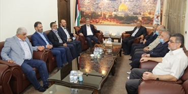 النخالة يستقبل قيادة تحالف القوى الفلسطينية في لبنان ويناقش أوضاع المخيمات