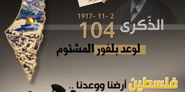 ثابت: «تصريح بلفور» جريمة بريطانيا تُجاه الشعب الفلسطيني في تمكين المشروع الصهيوني لاحتلال أرض فلسطين