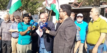 وقفة شجب واستنكار في مخيم برج البراجنة لزيارة بايدن وإملاءاته على المنطقة