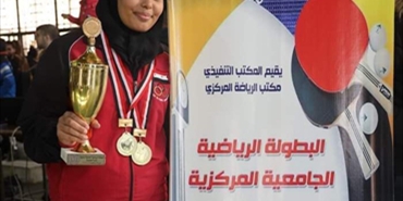 «آلاء فضيل».. ابنة مخيم خان دنون تنال ذهبية بطولة كرة الطاولة للجامعات السورية