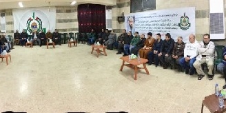 حماس تتقبل العزاء بالراحل المهندس القائد عماد العلمي في مخيم المية ومية
