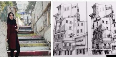 "دعاء شاهين" طالبة هندسة فلسطينية تجمع بشخصيتها مواهب الرسم والكتابة والتمثيل