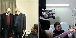 وفد إيراني ووفد من حركة التوحيد الاسلامي يزوران حمدان بمركز لبيب الطبي