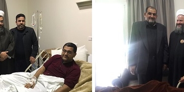 الشيخان العيلاني والكبش يزوران الأخ محمد حمدان للإطمئنان على صحته