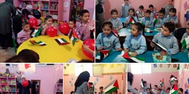 طالبات الرابطة الاسلامية توزع كتيب لفلسطين أنتمي 3 على رياض أطفال شاتيلا
