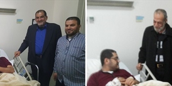 المقدح وعصبة الأنصار يزوران محمد حمدان للإطمئنان على صحته