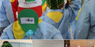 صناعة مجسمات تجسد خريطة فلسطين لمجموعة الخليل الكشفية في مخيم البص