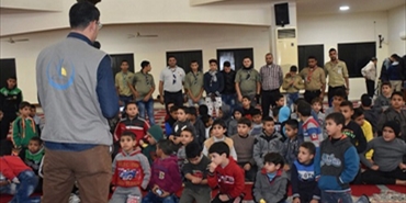 الرابطة الاسلامية لطلبة فلسطين وكشافة الاسراء في مخيم البرج الشمالي يحيون ذكرى المولد النبوي الشريف بسهرة تربوية إيمانية