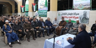 حماس تنظم لقاء سياسياً في مخيم البص تضامناً مع الشعب الفلسطيني في قطاع غزة