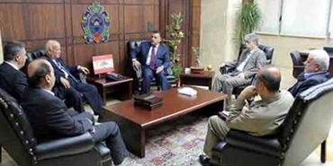 إبراهيم التقى الآغا على رأس وفد فلسطيني