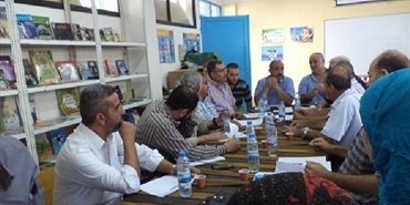 لقاء موسع بين لجنة المتابعة وومثلي الفصائل في عين الحلوة وقسم الهندسة لإعادة الإعمار في الأونروا