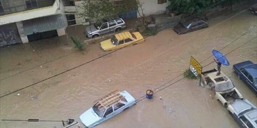 مخيم البداوي يغرق بمياه الأمطار