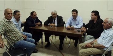 بشور عرض مع وفد من جبهة التحرير الأوضاع المتصلة بالقضية الفلسطينية