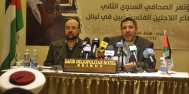 خاص لاجئ نت: صور المؤتمر الصحفي لحركة حماس حول اللاجئين الفلسطينيين في لبنان
