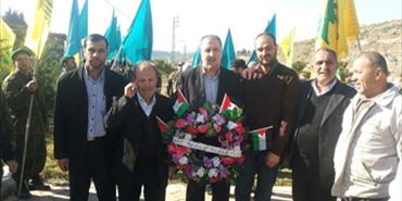 حماس تزور المعلم التذكاري لقائد المقاومة الشهيد عماد مغنية