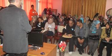 احتفال في يوم المراة العالمي في مركز البرامج النسائية في مخيم عين الحلوة