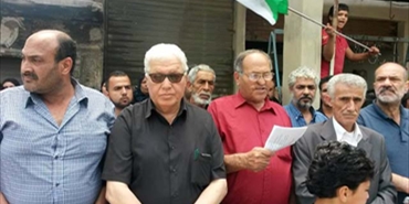 النازحون الفلسطينيون يعتصمون في مخيم عين الحلوة