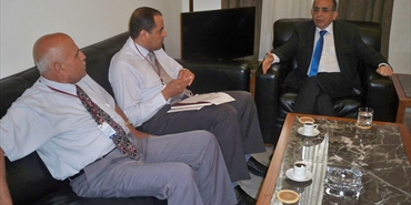 رئيس لجنة الحوار اللبناني الفلسطيني "منيمنة" ومؤسسة "شاهد" يبحثان أوضاع اللاجئين الفلسطينيين