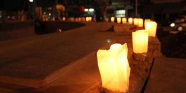 المنظمات الشبابية اليسارية في صيدا أضاءت الشموع تضامناً مع غزة