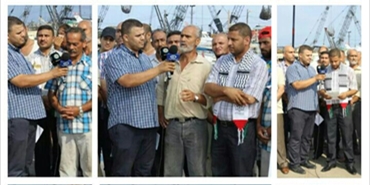 وقفة تضامنية مع صيادي غزة في ميناء صيدا البحري