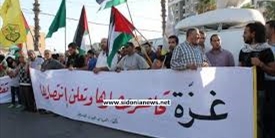 لقاء تضامني مع غزة بمدينة صيدا