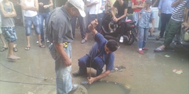 فيضان شوارع عين الحلوة واقفال الشارع التحتاني حتى إشعار آخر!!