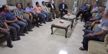 بـركـة يـسـتـقبل وفداً شـعبياً من مخيم عين الـحلـوة