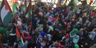 مسيرة طلابية في مخيم الجليل دعماً لإنتفاضة القدس