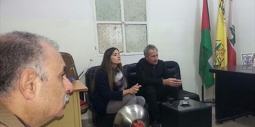 ابو عرب والمقدح وشبايطة يستقبلون "جنيفا كول" في عين الحلوة