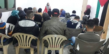 جلسة حوارية لدعم انتفاضة القدس في مخيم برج الشمالي