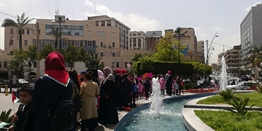 مجموعة الشجاعية الكشفية تنظم وقفة رافضة للتطبيع وسط مدينة صيدا جنوب لبنان