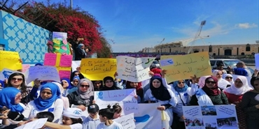 اعتصام في لبنان احتجاجاً على إيقاف أحد مشاريع «الأونروا«