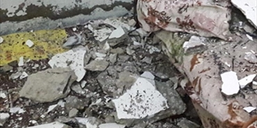 سقوط أجزاء من أسقف منازل في مخيمي البص وعين الحلوة