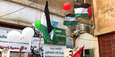 كشافة الإسراء تطلق بالونات العودة في مخيم الجليل