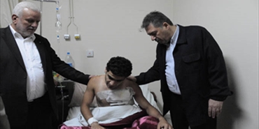 سفير دولة فلسطين يزور الجرحى ويقدم العزاء بالشهيد احمد القاسم في مخيم نهر البارد