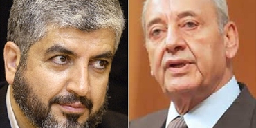 الأستاذ خالد مشعل رئيس المكتب السياسي لحماس يتصل بالرئيس نبيه برّي لمعالجة الوضع في محيط مخيم عين الحلوة