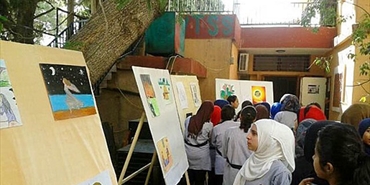 وفد من ثانوية دير ياسين يزور معرض الرسم في مركز التدريب المهني – البص