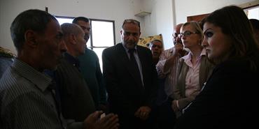 ديسمور تفقدت النازحين في البرج الشمالي