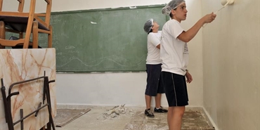 ترميم مدرسة مخيم ضبية