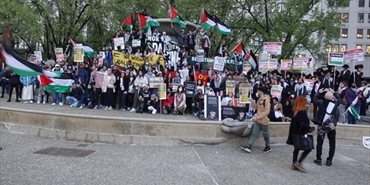 تظاهرة في نيويورك للتنديد بالعدوان الإسرائيلي على الشعب الفلسطيني
