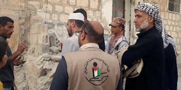 زيارة تفقدية للهيئة الخيرية لإغاثة الشعب الفلسطيني لمخيم حندرات بحلب