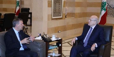 ميقاتي ولازاريني بحثا أوضاع اللاجئين الفلسطينيين في لبنان